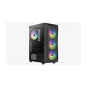 Aerocool Falcon-G-BK-V2 Gaming Midi Tower Κουτί Υπολογιστή (Μαύρο) με Πλευρικό Παράθυρο & RGB