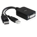 DELOCK Adapter DisplayPort (male) -> DVI‑I (female) 24+5 με USB τροφοδοσία, μαύρο (MPN 61855)