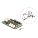 Delock Mini PCIe I/O κάρτα (full size) με 4 x σειριακές θύρες RS-232 και 1 x παράλληλη θύρα (Μοντέλο 95279)