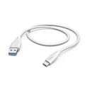 HAMA USB 2.0 Cable USB-C male - USB-A / USB-C Λευκό 1.5m 00201596