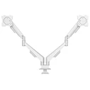 Hama 220908 Dual Monitor Desk Mount (Gas Spring), 2 Arms, 13" - 35", White