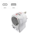 Hama Προσαρμογέας Ταξιδίου EU σε UK με USB‑C (PD) 20 W