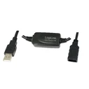 LogiLink USB 2.0 καλώδιο USB-A αρσενικό σε USB-A θηλυκό 25 m με ενισχυτή, μαύρο (UA0147)