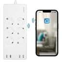 LogiLink Smart Wi‑Fi Power Strip 6 Sockets + 4x USB-A, 1.8 m, White (Model SH0105)