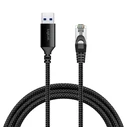 LogiLink USB 3.0 A (male) to RJ45 (male) Ethernet Adapter Cable 2.0 m, Black/Grey