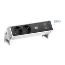 Bachmann DESK2 2xSchutzkontakt USB A&C USB Charger 22W 0,2m GST18 λευκό