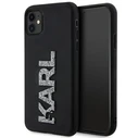 Karl Lagerfeld KLHCN613DMBKCK Apple iPhone 11/XR black hardcase 3D Rubber Glitter Logo