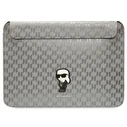 Karl Lagerfeld Sleeve KLCS14SAKHPKG 14 inch silver Saffiano Monogram Ikonik