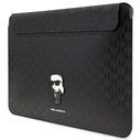 Karl Lagerfeld Sleeve KLCS16SAKHPKK 16 inch black Saffiano Monogram Ikonik