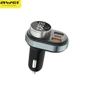 AWEI C-843 FM transmitter, hands-free, Bluetooth 5.0, MP3, 1xUSB-A, 1xUSB-C black