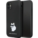 Karl Lagerfeld KLHCN61SMHCNPK iPhone 11/XR hardcase Silicone C Metal Pin black