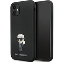 Karl Lagerfeld KLHCN61SMHKNPK iPhone 11/XR Silicone Ikonik Metal Pin black