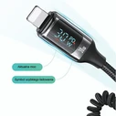 USAMS US-CC193 car charger 1xUSB-A 18W+1xUSB-C 30W + cable Ligtning 30W PD+QC Fast Charge black