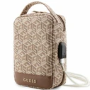 Guess GUHBHGCFSEW handbag GCube Stripe brown