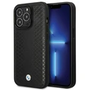 BMW BMHCP14L22RFGK Apple iPhone 14 Pro Leather Diamond Pattern black