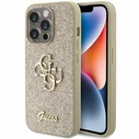 Guess GUHCP15LHG4SGD Apple iPhone 15 Pro hardcase Glitter Script Big 4G gold