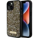 Guess GUHCP15SPFGSBSD Apple iPhone 15 hardcase Rhinestone Metal Logo yellow