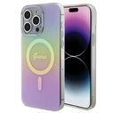 Guess GUHMP15LHITSP Apple iPhone 15 Pro hardcase IML Iridescent MagSafe pink