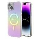 Guess GUHMP15MHITSP Apple iPhone 15 Plus / 14 Plus hardcase IML Iridescent MagSafe pink