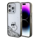 Karl Lagerfeld KLHCP15LLKCNSK Apple iPhone 15 Pro hardcase Liquid Glitter Choupette transparent