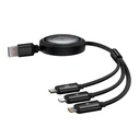 Καλώδιο USB Baseus 3-in-1 Free2Draw USB to M+L+C 100W 1.1 m (Black)