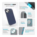 Speck Presidio2 Grip MagSafe Apple iPhone 15 Plus / 14 Plus (Coastal Blue/Dustgrey/White)