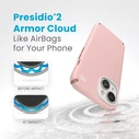 Speck Presidio2 Pro MagSafe Apple iPhone 15 (Dahlia Pink/Rose Copper/White)