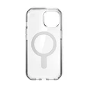 Speck Presidio Perfect-Clear ClickLock MagSafe Apple iPhone 15 (Clear/Chrome Finish/Serene Silver)