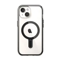 Speck Presidio Perfect-Clear ClickLock MagSafe Apple iPhone 15 (Clear/Frosted Black/Slate Grey)