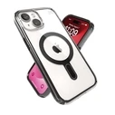 Speck Presidio Perfect-Clear ClickLock MagSafe Apple iPhone 15 (Clear/Frosted Black/Slate Grey)