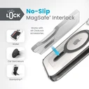 Speck Presidio Perfect-Clear ClickLock MagSafe Apple iPhone 15 (Clear/Frosted Black/Slate Grey)