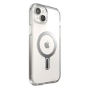 Speck Presidio Perfect-Clear ClickLock MagSafe Apple iPhone 15 Plus / 14 Plus (Clear/Chrome Finish/Serene Silver)