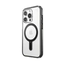 Speck Presidio Perfect-Clear ClickLock MagSafe Apple iPhone 15 Pro (Clear/Frosted Black/Slate Grey)