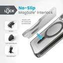 Speck Presidio Perfect-Clear ClickLock MagSafe Apple iPhone 15 Pro (Clear/Frosted Black/Slate Grey)