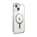 Speck Gemshell Grip MagSafe Apple iPhone 15 (Clear/Chrome Finish)