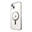 Speck Gemshell Grip MagSafe Apple iPhone 15 Plus / 14 Plus (Clear/Chrome Finish)