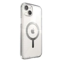 Speck Gemshell Grip MagSafe Apple iPhone 15 Plus / 14 Plus (Clear/Chrome Finish)