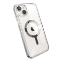 Speck Gemshell Grip MagSafe Apple iPhone 15 Plus / 14 Plus (Clear/Chrome Finish)