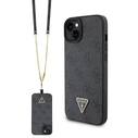 Guess GUHCP15MP4TDSCPK Apple iPhone 15 Plus / 14 Plus hardcase Crossbody 4G Metal Logo black