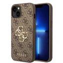 Guess GUHCP15S4GMGBR Apple iPhone 15 hardcase 4G Big Metal Logo brown