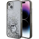 Karl Lagerfeld KLHCP15MLKCNSK Apple iPhone 15 Plus / 14 Plus hardcase Liquid Glitter Choupette transparent