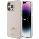 Guess GUHCP15XM4DGPP Apple iPhone 15 Pro Max hardcase Silicone Logo Strass 4G pink