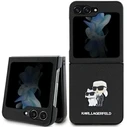 Karl Lagerfeld KLHCZF5SAKCNPK Samsung Galaxy Z Flip5 hardcase Saffiano Karl&Choupette Pin black