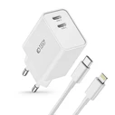 Tech-Protect C35W, 2xUSB-C, PD, 35W wall charger + lightning cable white