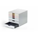 Durable VARICOLOR Plastic Drawer Box / Desk Organizer, 7 Compartments, 29.2 x 35.6 x 28 cm