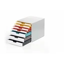 Durable VARICOLOR Plastic Drawer Box / Desk Organizer, 7 Compartments, 29.2 x 35.6 x 28 cm