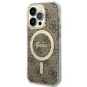 Guess GUHMP15LH4STW Apple iPhone 15 Pro hardcase IML 4G MagSafe brown