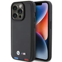 BMW BMHCP15L22PTDK Apple iPhone 15 Pro Leather Stamp Tricolor black