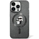 Karl Lagerfeld KLHMN61HGKCNOK Apple iPhone XR / 11 hardcase Karl&Choupette Glitter MagSafe black