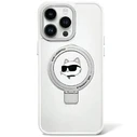 Karl Lagerfeld KLHMP15XHMRSCHH Apple iPhone 15 Pro Max hardcase Ring Stand Choupette Head MagSafe white